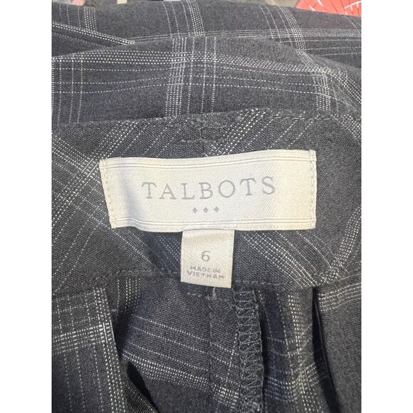 Talbots Dress Pants Womens Size 6 Gray Plaid Mid Rise Career - Picture 10 of 11